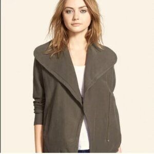 James Perse Cotton Brownish Green Biker Relaxed Jacket